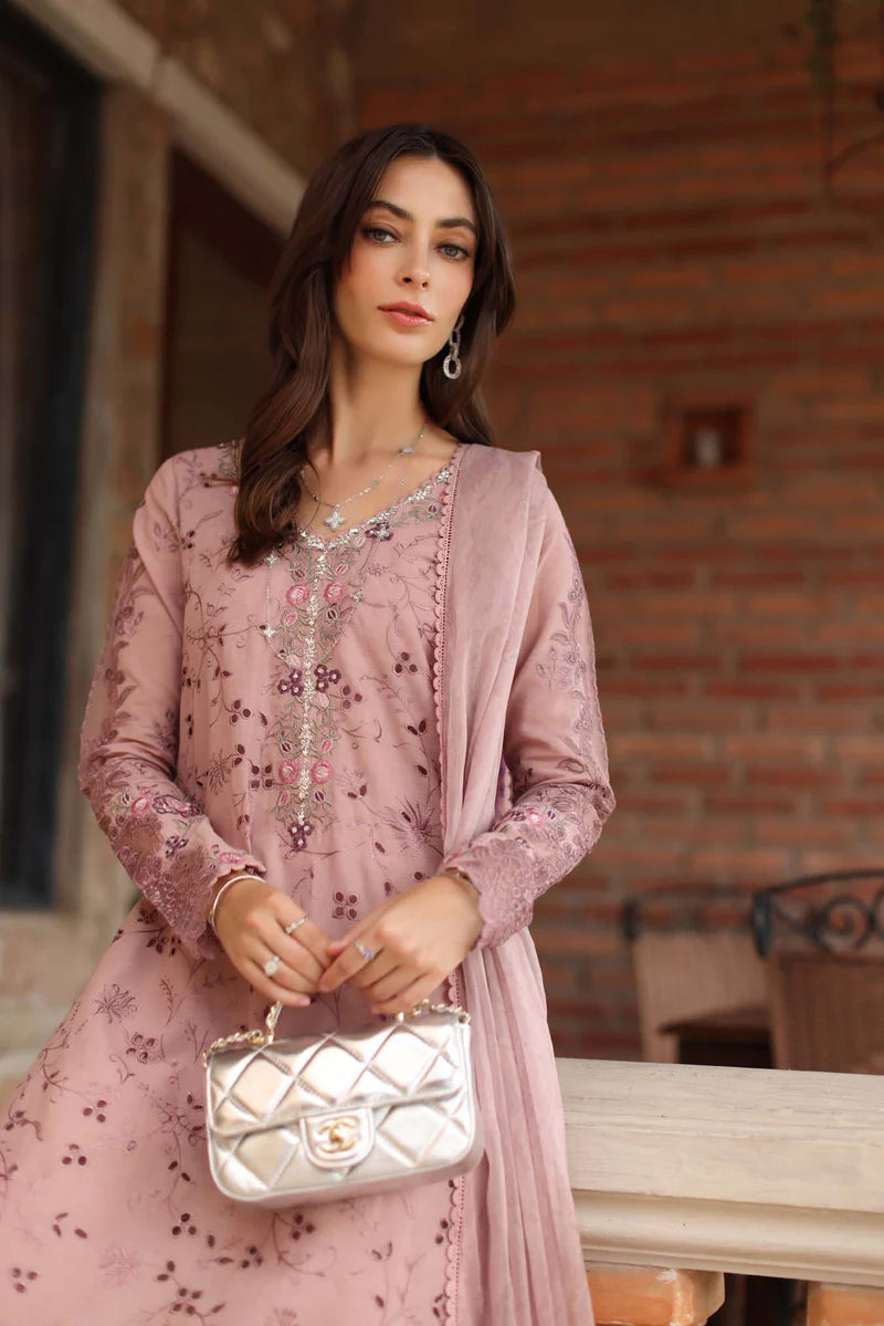 NOOR Luxury Lawn 3PC – Eid Special Handwork Schiffli Laserkari Suit (Unstitched) D1B-Sorina