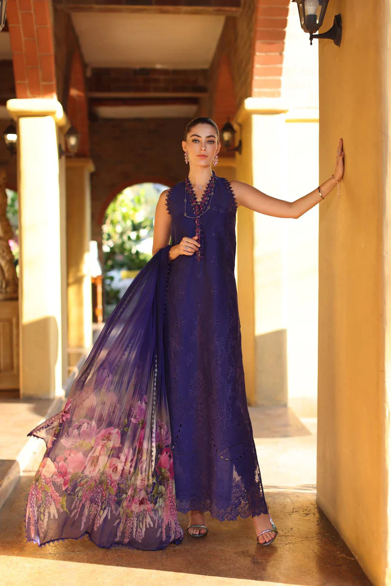 NOOR Luxury Lawn 3PC – Eid Special Handwork Schiffli Laserkari Suit (Unstitched)D2A-Aloura