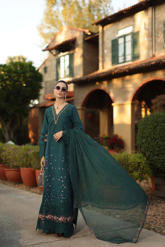 NOOR Luxury Lawn 3PC – Eid Special Handwork Schiffli Laserkari Suit (Unstitched)D6B-Zelina