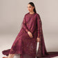 Iznik spring summer  Deep Fuchsia Embroidered Lawn 3 Piece stitched Suit (SS-04)
