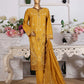 HZ Muse-Embroidered 3 Piece Outfit Stitched Suite MUSTARD (CSE-3P-216)
