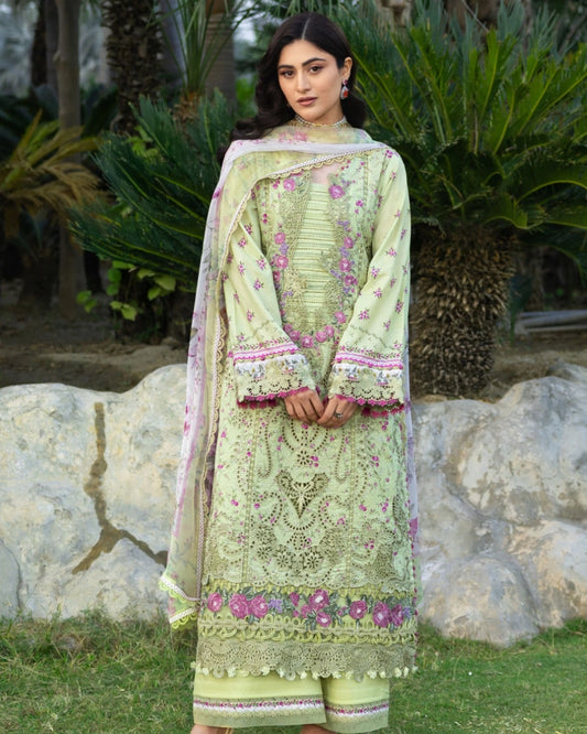 ELAF PREMIUM - Chikankari - Prints Collection with Chiffon (unstitched)