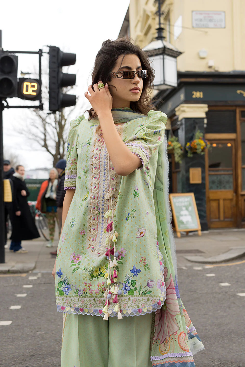 Sobia Nazir Printed Lawn 3 Piece Unstitched Suit with Chiffon Dupatta (SNP26-2A)