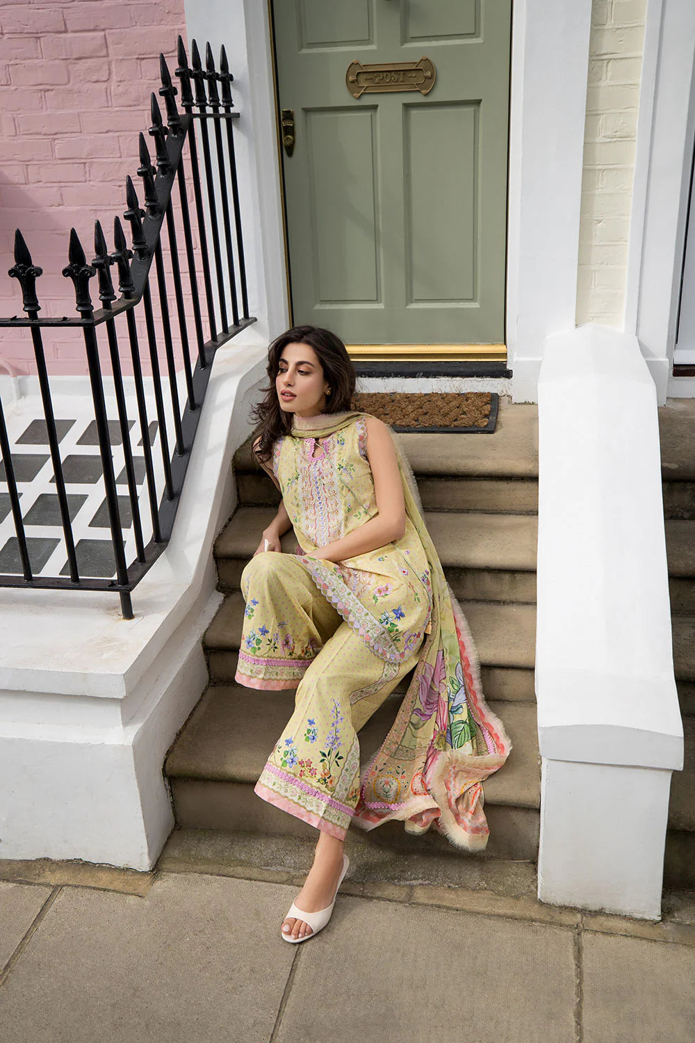 Sobia Nazir Printed Lawn 3 Piece Unstitched Suit with Chiffon Dupatta (SNP26-2B)