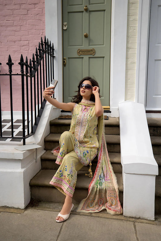Sobia Nazir Printed Lawn 3 Piece Unstitched Suit with Chiffon Dupatta (SNP26-2B)