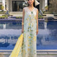 Flow By Crimson Unstitched Embroidered 3 Piece Suit Tropic Tease - D4B (Mint)
