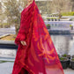 Flow By Crimson Unstitched Embroidered 3 Piece Suit Beauty in Bloom - D3A (Petal Red)