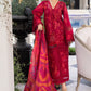 Flow By Crimson Unstitched Embroidered 3 Piece Suit Beauty in Bloom - D3A (Petal Red)