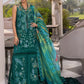 Flow By Crimson Unstitched Embroidered 3 Piece Suit Beauty in Bloom - D3B (Emerald)