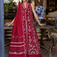 Flow By Crimson Unstitched Embroidered 3 Piece Suit A Handmade Tale - D5A (Crimson)