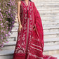 Flow By Crimson Unstitched Embroidered 3 Piece Suit A Handmade Tale - D5A (Crimson)