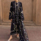 Flow By Crimson Unstitched Embroidered 3 Piece Suit Floral Serenity - D1A (Onyx)