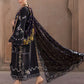Flow By Crimson Unstitched Embroidered 3 Piece Suit Floral Serenity - D1A (Onyx)