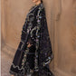 Flow By Crimson Unstitched Embroidered 3 Piece Suit Floral Serenity - D1A (Onyx)