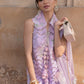 Flow By Crimson Unstitched Embroidered 3 Piece Suit Ombre Love- D8B (Lilac)