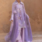 Flow By Crimson Unstitched Embroidered 3 Piece Suit Ombre Love- D8B (Lilac)
