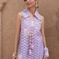 Flow By Crimson Unstitched Embroidered 3 Piece Suit Ombre Love- D8B (Lilac)