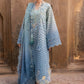 Flow By Crimson Unstitched Embroidered 3 Piece Suit Ombre Love- D8A (Ocean)