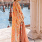 Flow By Crimson Unstitched Embroidered 3 Piece Suit A Summer Dance - D2A (Sunset)
