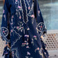 Flow By Crimson Unstitched Embroidered 3 Piece Suit Manifested Meadows - D7B (Midnight Blue)
