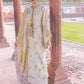 Flow By Crimson Unstitched Embroidered 3 Piece Suit Manifested Meadows - D7A (Ivory)