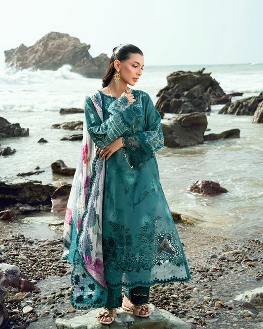 Gardenia by Nurèh – Embroidered & Printed Lawn 3 Piece Suit with Chiffon Dupatta (NSG-198)