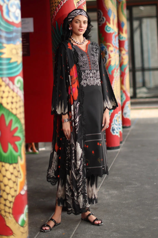 Charizma Signature Embroidered Printed Lawn 3 Piece Unstitched Suit (CS6-02)