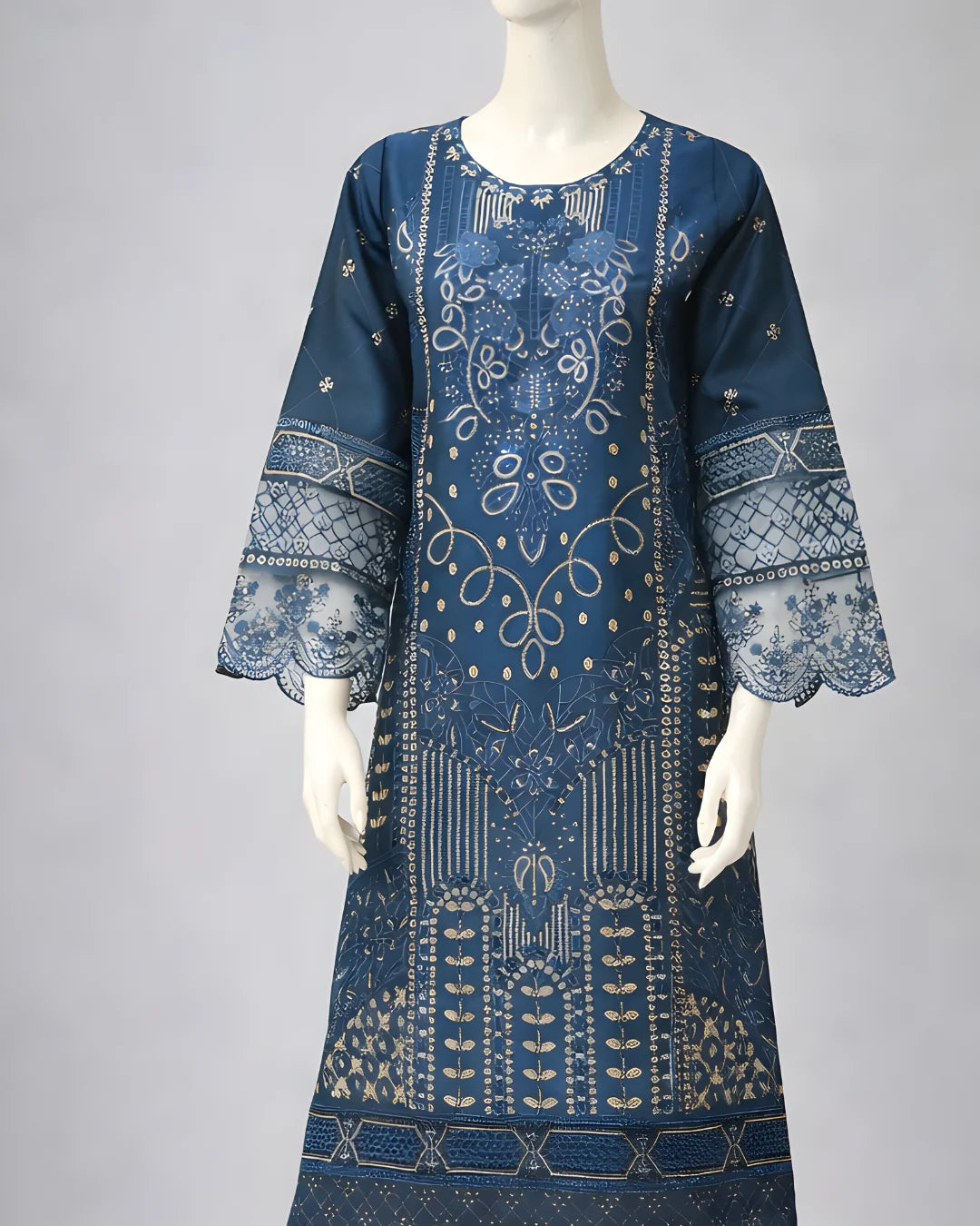 Pasand of Lahore 3-Piece Premium Viscose Suit – Peacock (PL-357)