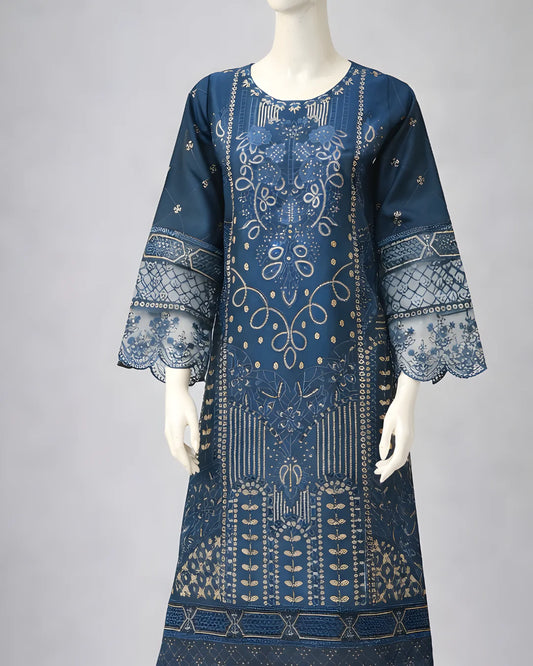 Pasand of Lahore 3-Piece Premium Viscose Suit – Peacock (PL-357)
