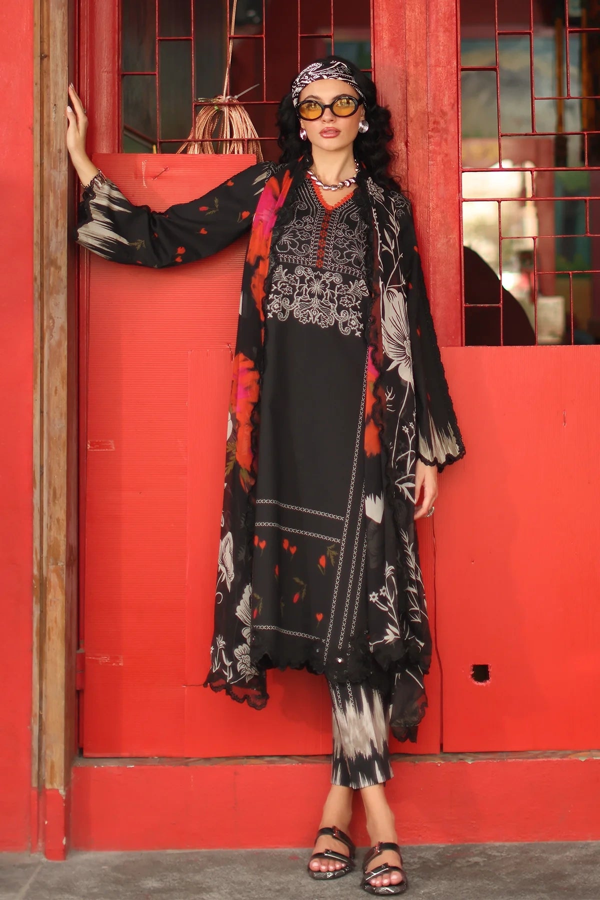Charizma Signature Embroidered Printed Lawn 3 Piece Unstitched Suit (CS6-02)