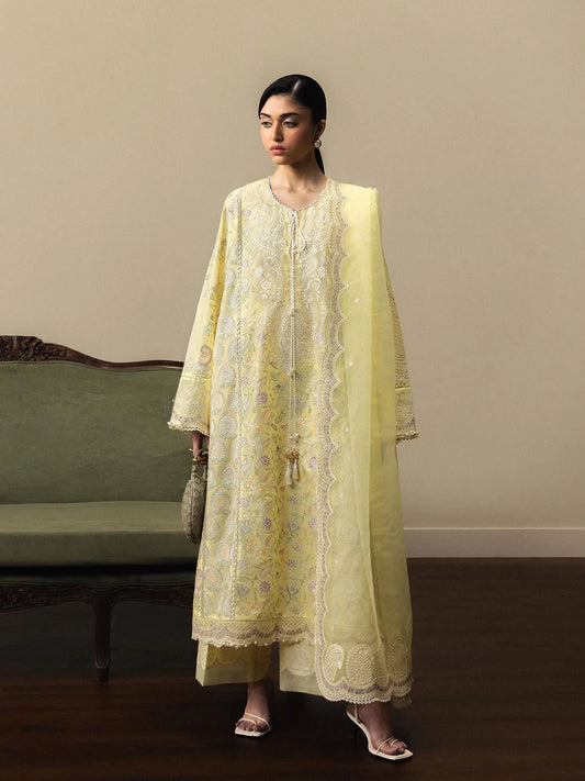 ZSJ SATORI – Stillness & Luxury | Embroidered Pima Lawn Unstitched 3-Piece Suit HINATA-D3