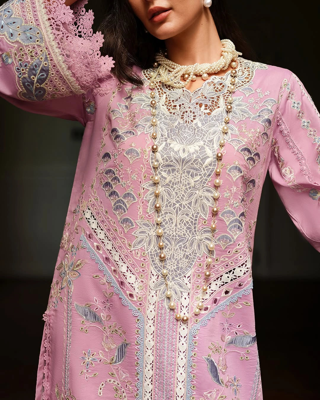 Mushq A Moi Luxury Lawn ’26 | Embroidered 3-Piece Unstitched Suit (Endless Love)