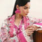 Roheenaz Éclat | Coral Hibiscus | Unstitched 3 Piece Lawn Suit (Printed & Embroidered)