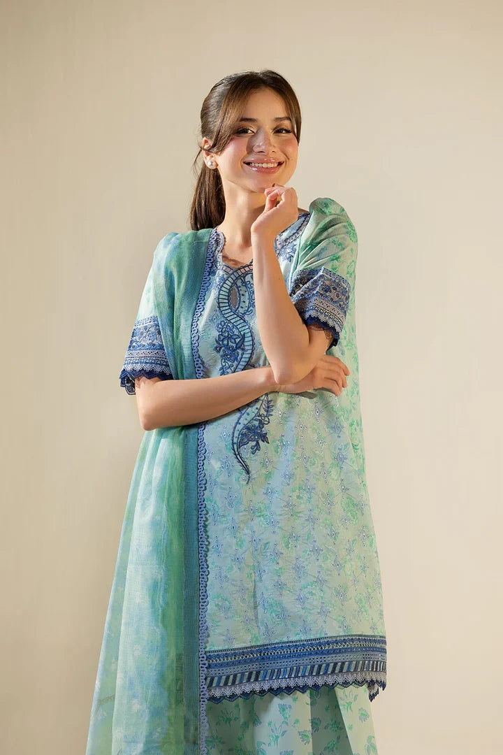 Sobia Nazir VITAL Embroidered 3 Piece Unstitched Lawn Suit (V-1B)