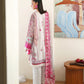Roheenaz Éclat | Coral Hibiscus | Unstitched 3 Piece Lawn Suit (Printed & Embroidered)