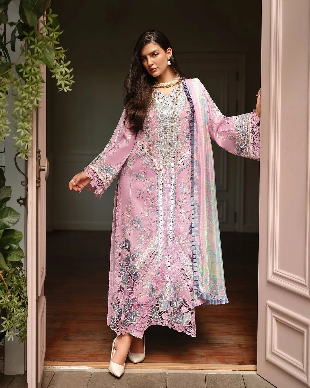 Mushq A Moi Luxury Lawn ’26 | Embroidered 3-Piece Unstitched Suit (Endless Love)
