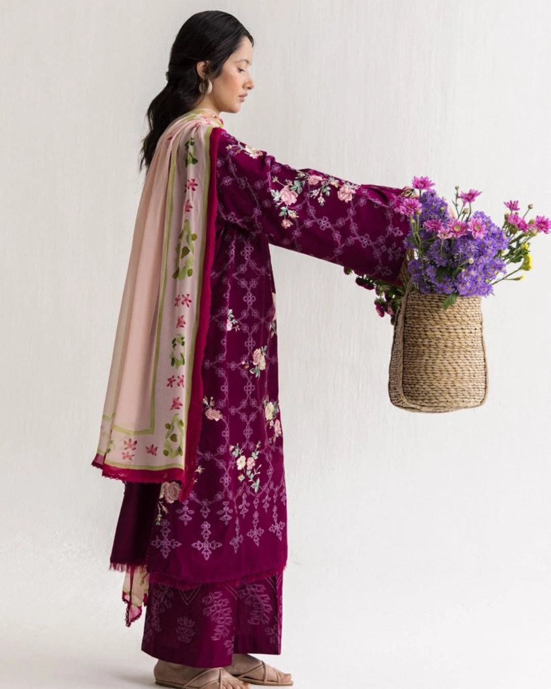 Coco By Zara Shahjahan Embroidered Lawn 3-Piece Unstitched Suit (Airi-1A)