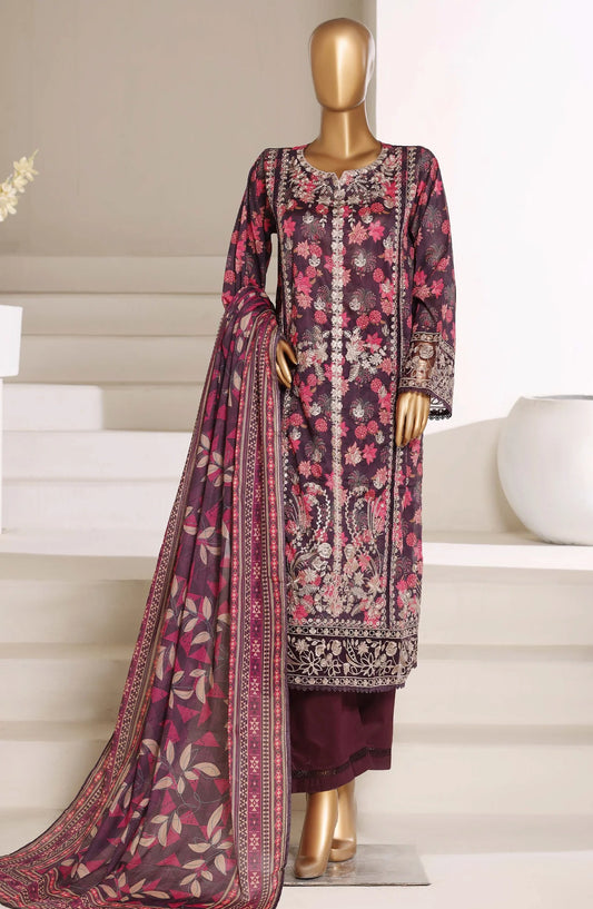 Sadabahar Signature Embroidered Lawn Stitched 3-Piece Suit – D-02 | Festive Collection