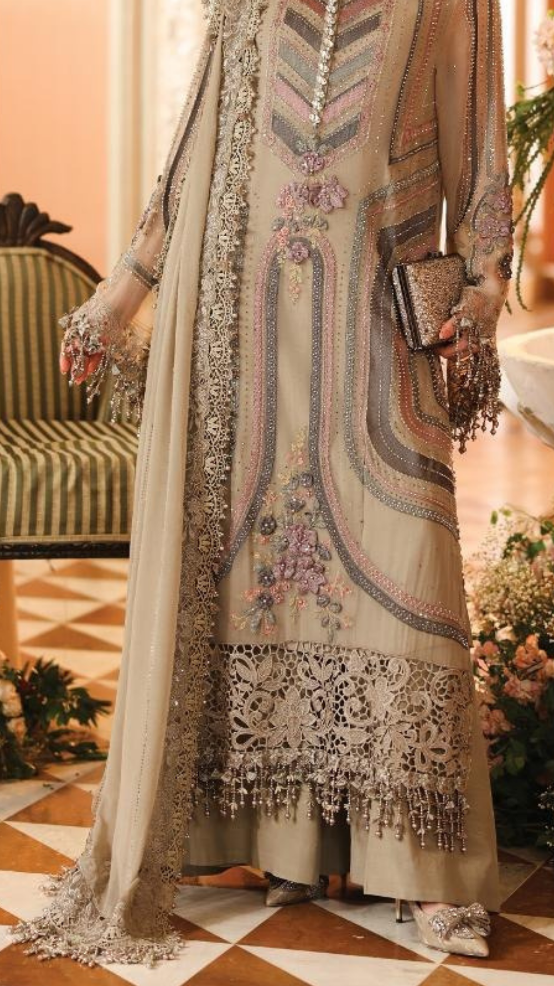 Maria.B 3-Piece Embroidered Chiffon Unstitched Suit (MPC-07-01)