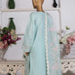 HZ Muse-Embroidered 3 Piece Outfit Stitched Suite SOFT CYAN (CSE-3P-212)