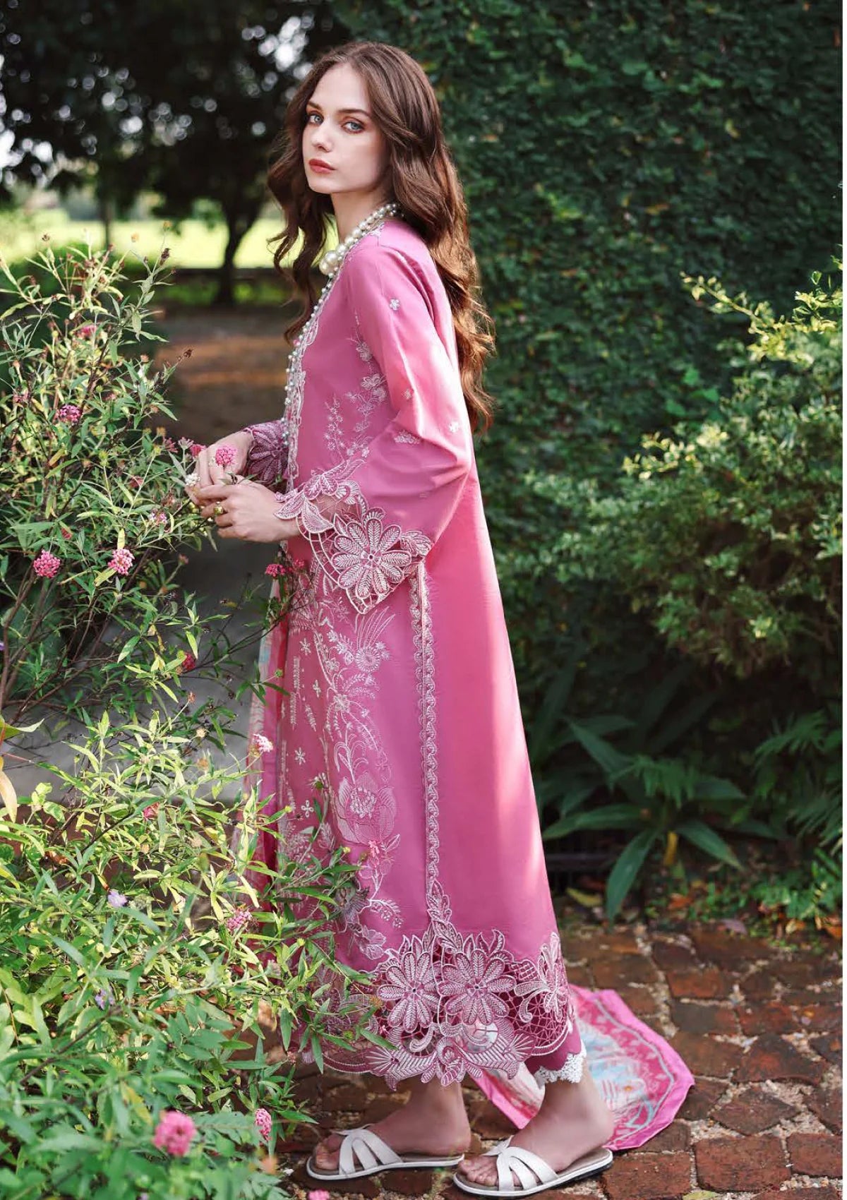 Hemline By Mushq - Secret Garden 26 Unstitched Suit (Mystic Camellia)