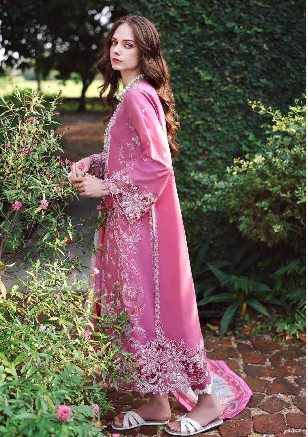 Hemline By Mushq - Secret Garden 26 Unstitched Suit (Mystic Camellia)