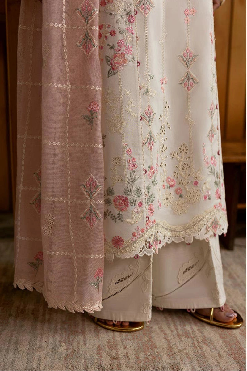 Qalamkar Qlinekari Inlays – Chikankari Embroidered Lawn Ready to Wear (DC #07)