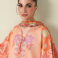 Roheenaz Rosette 3-Piece stitched Lawn Suit (Warm Horizon)
