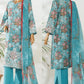 Amna Khadija Ismet Chikankari Embroidered Bana Dora Lawn Stitched 3 Piece Suit - AKC-01 | Blue | Summer Collection