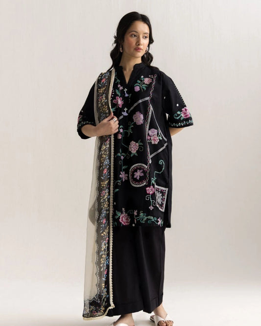 Coco By Zara Shahjahan Embroidered Lawn 3-Piece Unstitched Suit (Ines-6A)