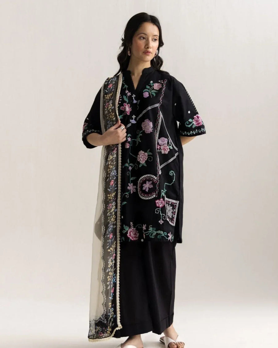 Coco By Zara Shahjahan Embroidered Lawn 3-Piece Unstitched Suit (Ines-6A)