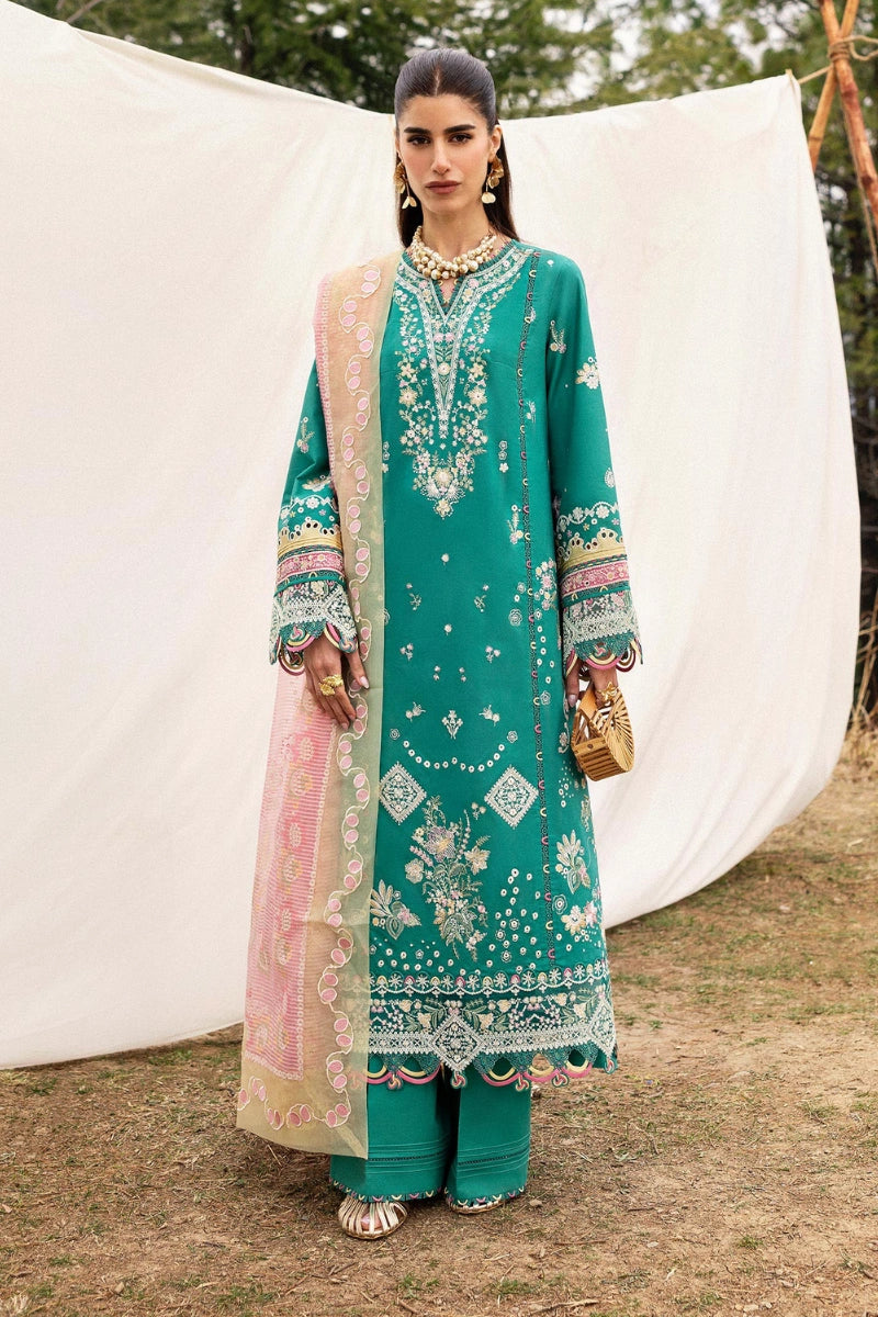 Qalamkar Qlinekari Inlays – Chikankari Embroidered Lawn Ready to Wear (DC #08)