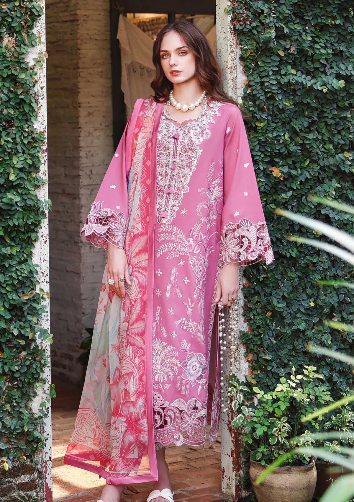 Hemline By Mushq - Secret Garden 26 Unstitched Suit (Mystic Camellia)