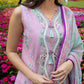 Peony Glow – Chikan Embroidered Lawn with Silk Dupatta